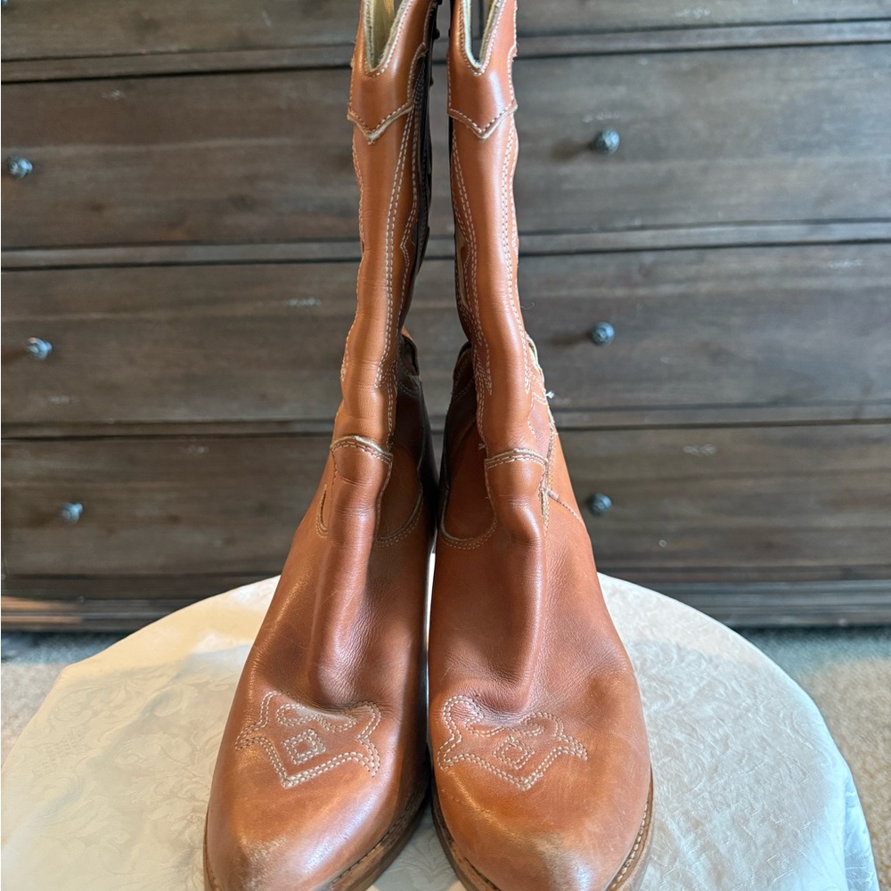 Women's Tan Leather Boots